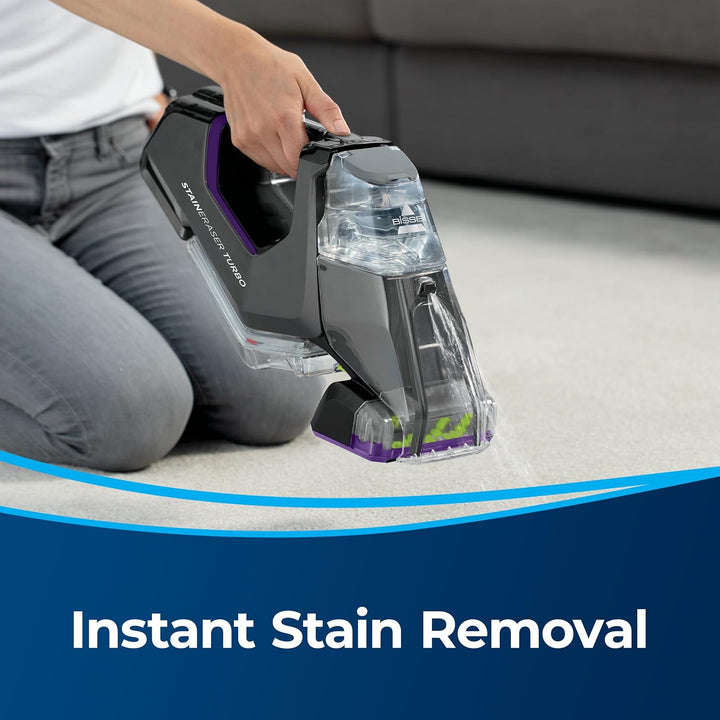 Bissell Pet Stain Eraser PowerBrush Cordless Portable Carpet Cleaner - Black/Purple 2846D - Just Closeouts Canada Inc.011120265354