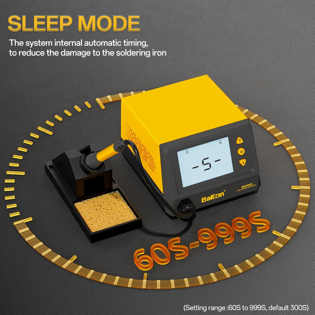 BK968S Soldering Station,Digital Display Soldering Iron Station with Solder Sucker, Tweezers,Soldering Tips,Tin Wires, Sponge with Precision Temperature Control(356°F - 896°F) - Just Closeouts Canada Inc.