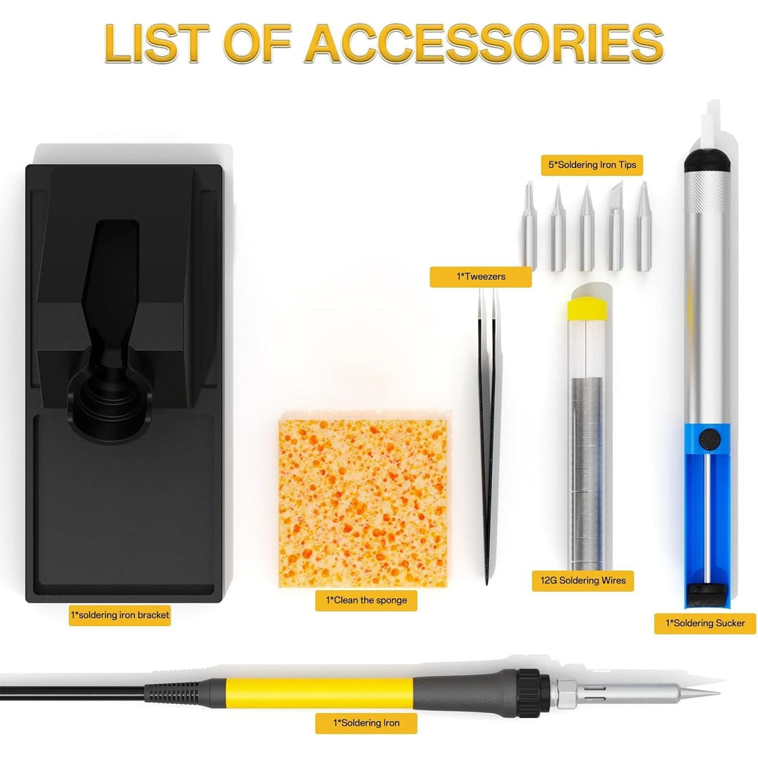 BK968S Soldering Station,Digital Display Soldering Iron Station with Solder Sucker, Tweezers,Soldering Tips,Tin Wires, Sponge with Precision Temperature Control(356°F - 896°F) - Just Closeouts Canada Inc.