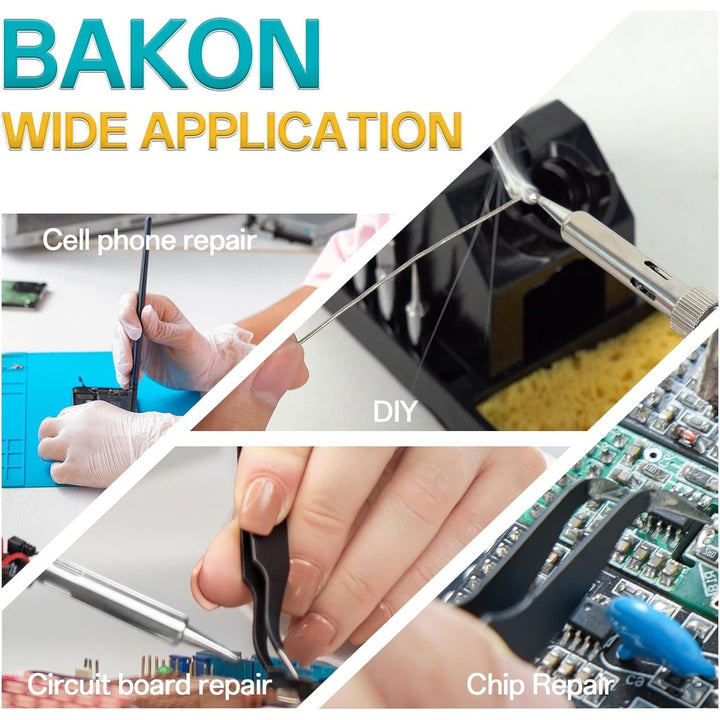 BK968S Soldering Station,Digital Display Soldering Iron Station with Solder Sucker, Tweezers,Soldering Tips,Tin Wires, Sponge with Precision Temperature Control(356°F - 896°F) - Just Closeouts Canada Inc.