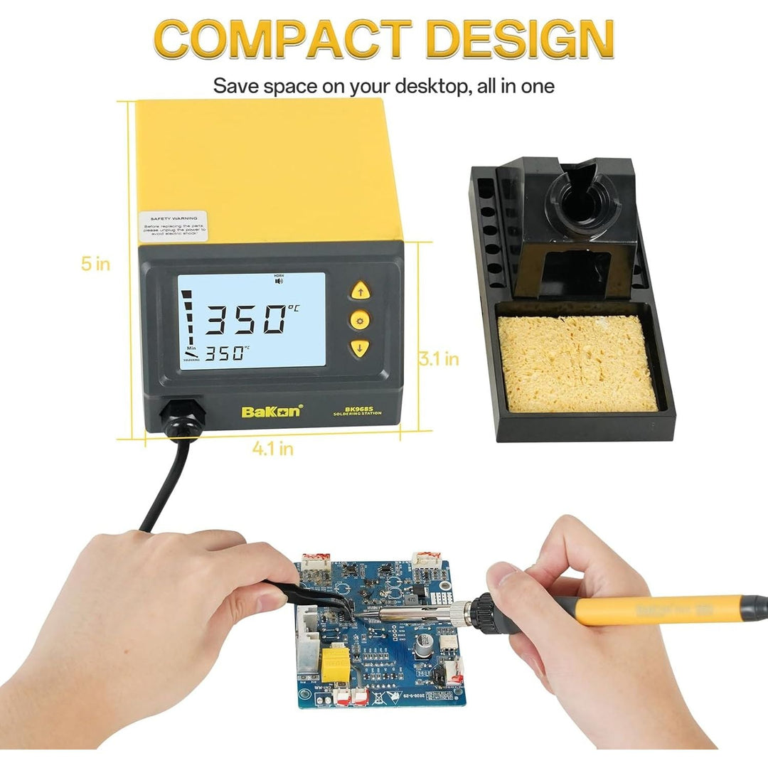 BK968S Soldering Station,Digital Display Soldering Iron Station with Solder Sucker, Tweezers,Soldering Tips,Tin Wires, Sponge with Precision Temperature Control(356°F - 896°F) - Just Closeouts Canada Inc.