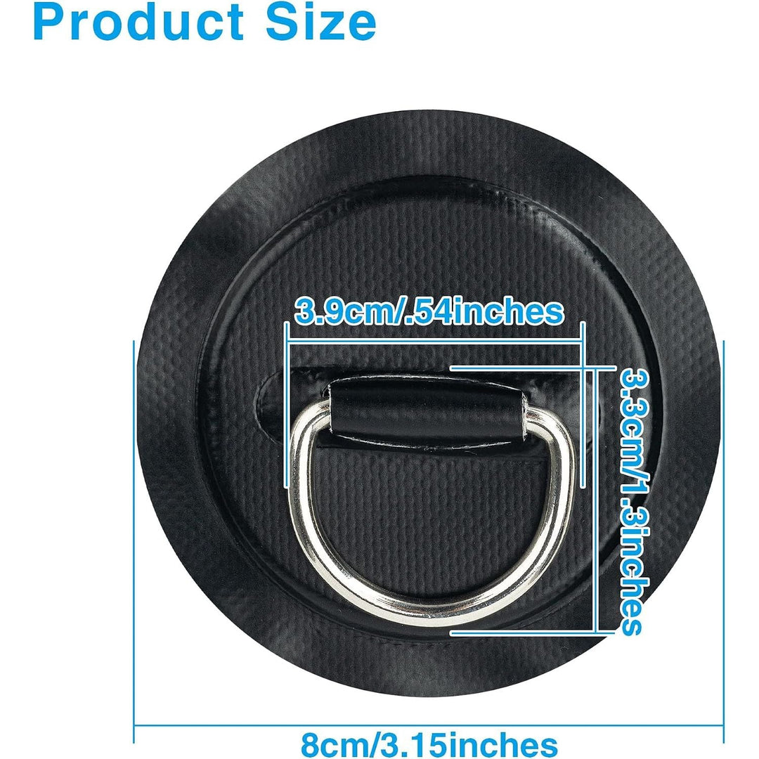 Black 4-Piece Paddle Board D-Ring Patch and Bungee Kit - Just Closeouts Canada Inc.