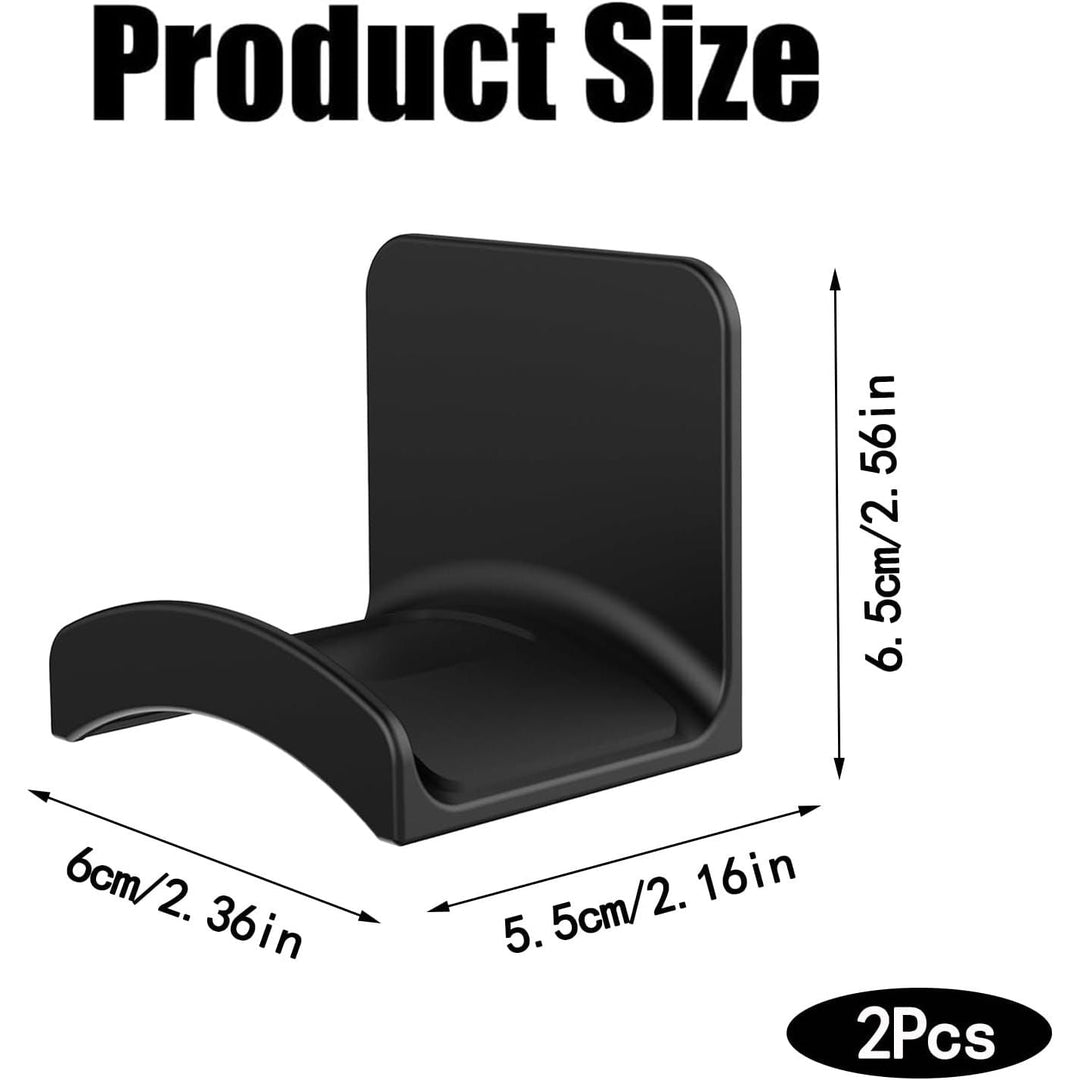 Black Adhesive Headphone Hangers, 2-Pack - Just Closeouts Canada Inc.X004IO4ZQP
