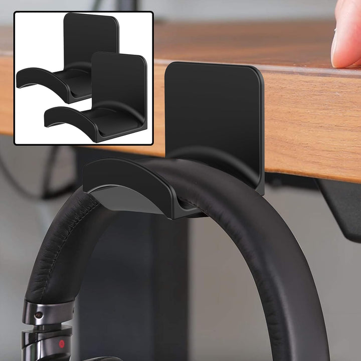 Black Adhesive Headphone Hangers, 2-Pack - Just Closeouts Canada Inc.X004IO4ZQP