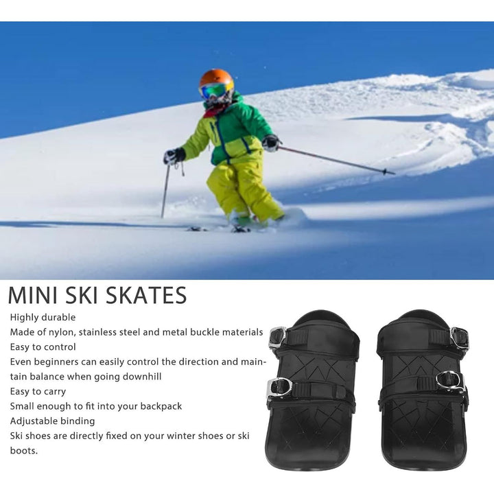 Black Adjustable Mini Ski Skates, 14.2-Inch Pair - Just Closeouts Canada Inc.X004PX1NZP