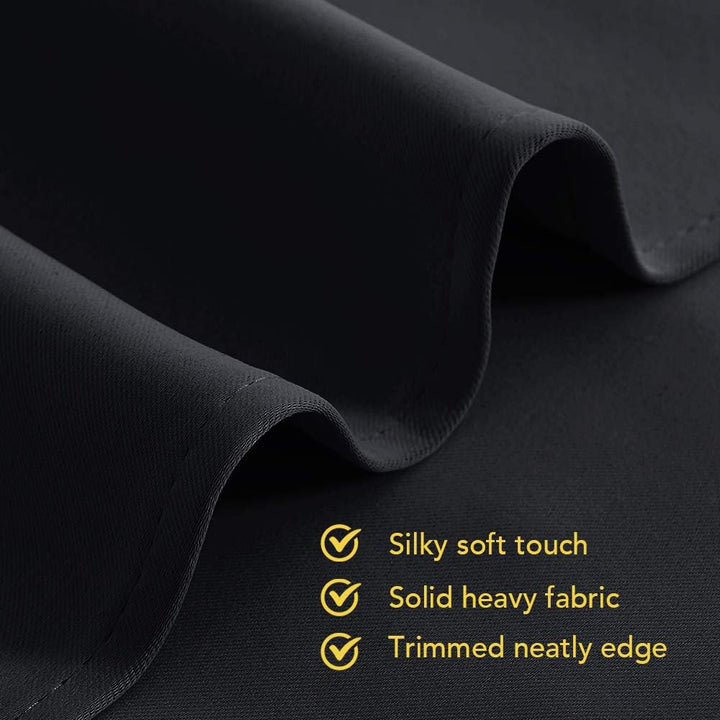 Black Blackout Grommet Curtains, 42 x 80 in, Set of 2 - Just Closeouts Canada Inc.