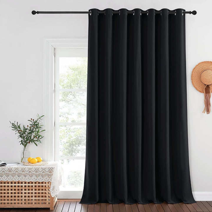 Black Blackout Room Divider Curtain, 100 x 120 in, 1 Panel - Just Closeouts Canada Inc.