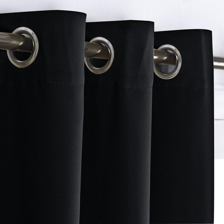 Black Blackout Room-Divider Curtain, 15 x 8 ft, 1 Panel - Just Closeouts Canada Inc.