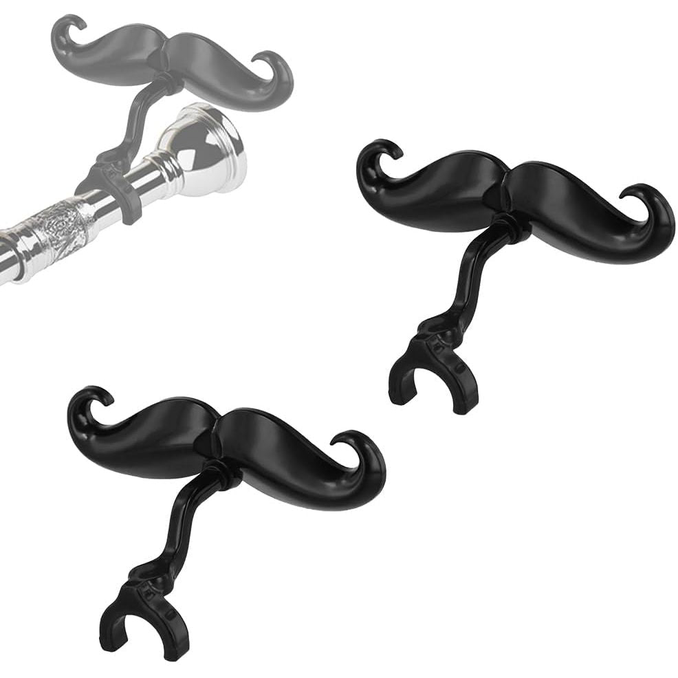 Black Clip-On Moustache Decorations for Brass Mouthpieces, 2-Pack - Just Closeouts Canada Inc.X004GZMVXF