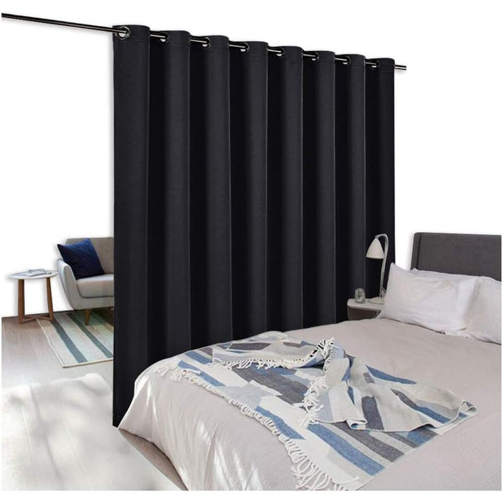 Black Extra-Wide Blackout Room-Divider Curtain, 9 x 15 ft, 1 Panel - Just Closeouts Canada Inc.