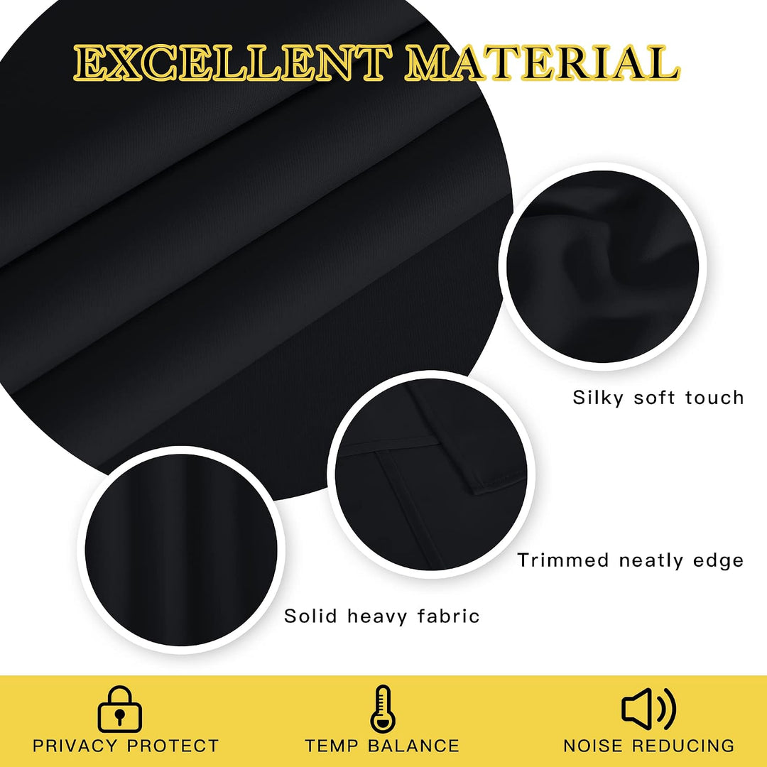 Black Grommet Blackout Curtain, 66 x 84 in, 1 Panel - Just Closeouts Canada Inc.