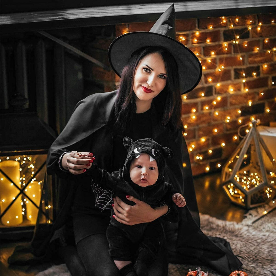 Black Halloween Witch Hats with Hanging Line, 12-Pack - Just Closeouts Canada Inc.