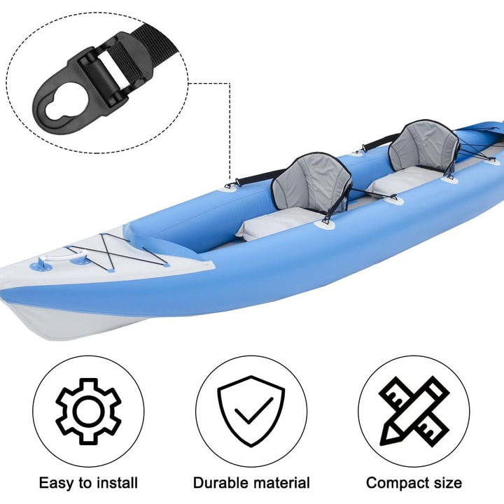Kayak seat clip fitted to a strap