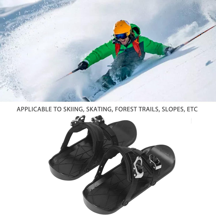 Black adjustable mini ski skates, view 3