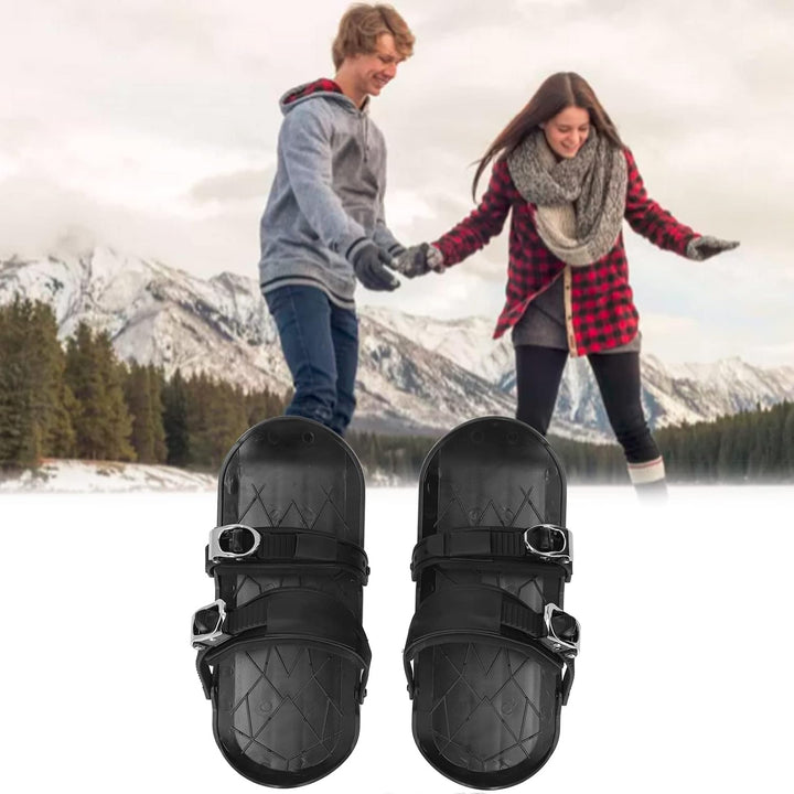 Black adjustable mini ski skates, view 4