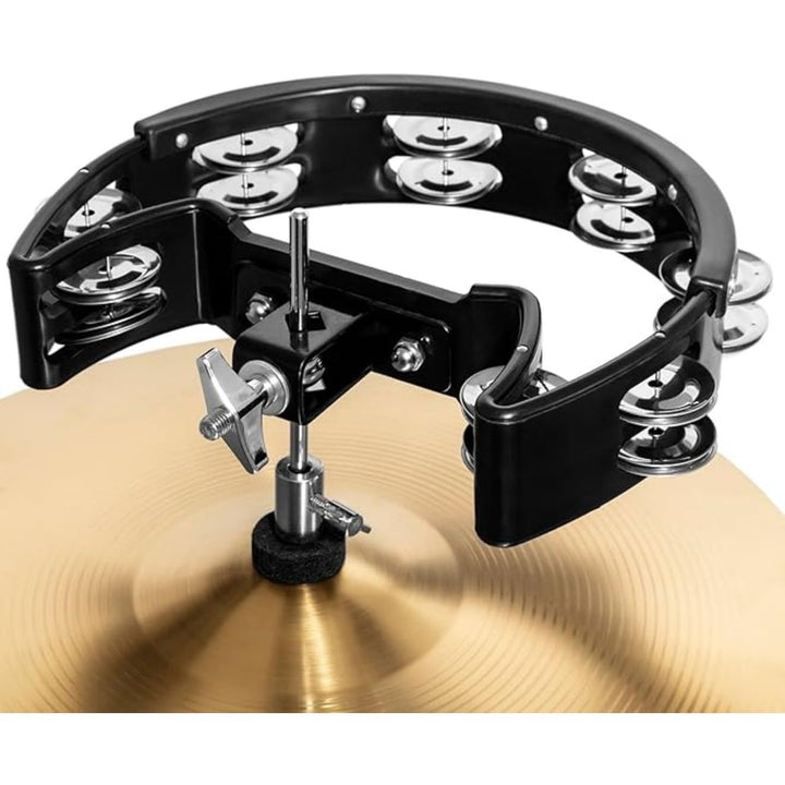 Black Mountable Tambourine and 7-Inch Cowbell Set - Just Closeouts Canada Inc.