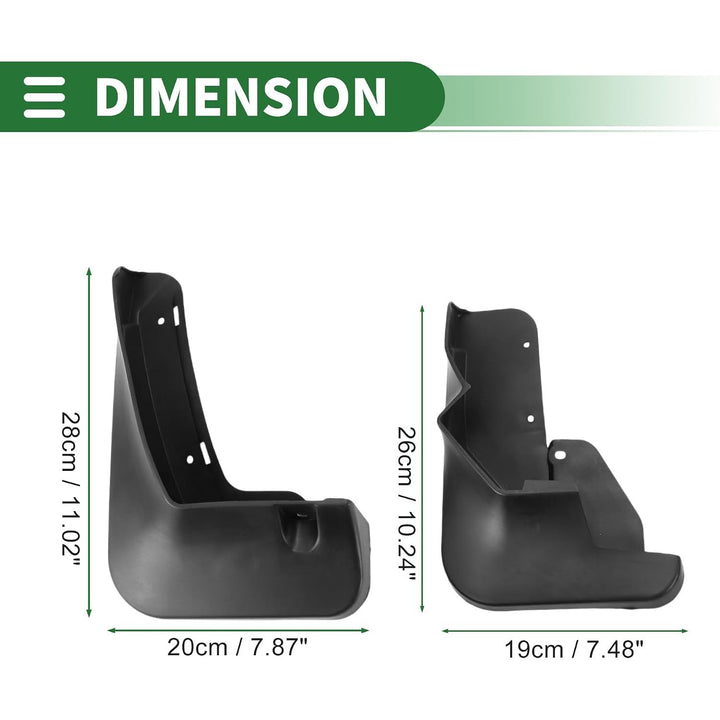 Black Mud Flaps with Mounting Hardware for Nissan Ariya 2022–2023 - Just Closeouts Canada Inc.
