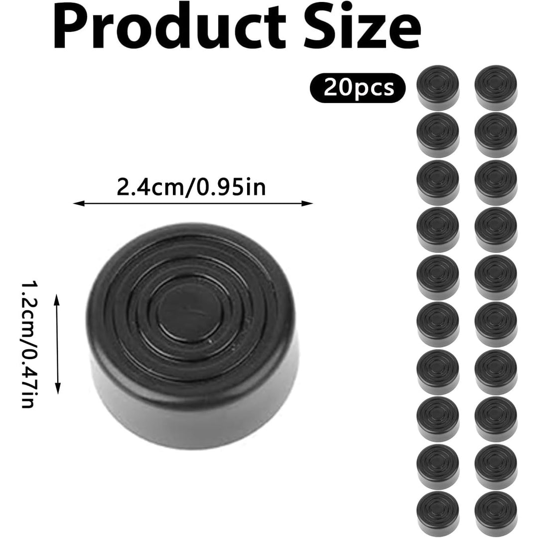 Black guitar effects pedal footswitch toppers, pack of 20, view 2