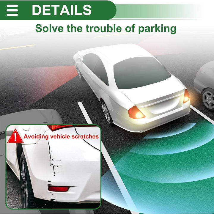 Black Reverse Parking Sensor Kit, 2 Sensors and Buzzer - Just Closeouts Canada Inc.