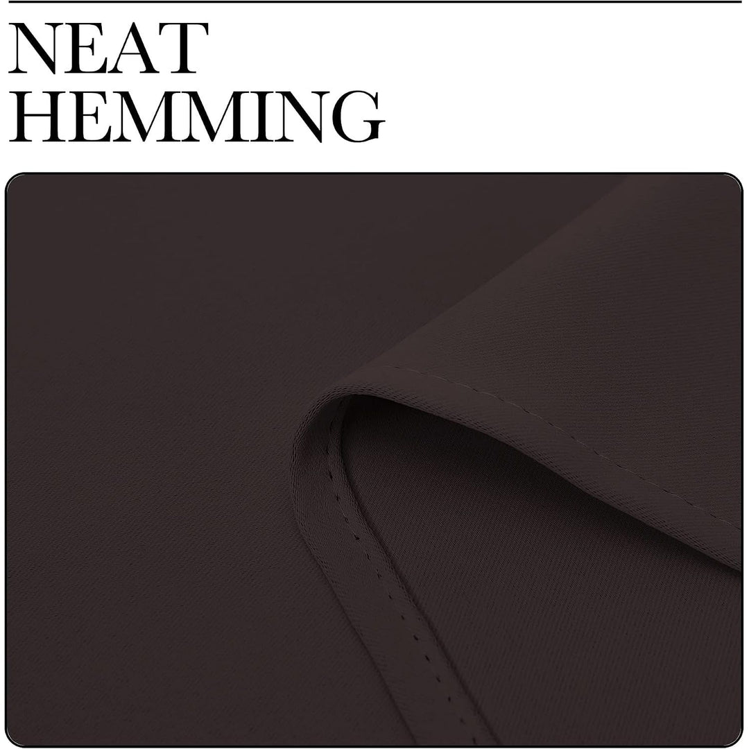 Black Room-Darkening Back-Tab & Rod-Pocket Curtains, 52 x 63 in, 2 Panels - Just Closeouts Canada Inc.