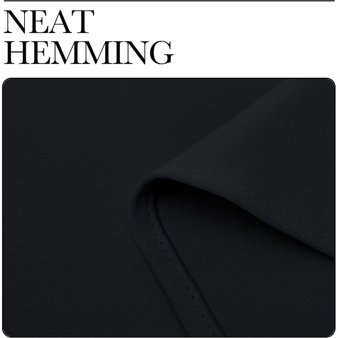 Black Room-Darkening Curtains, 52 x 120 in, Set of 2 - Just Closeouts Canada Inc.