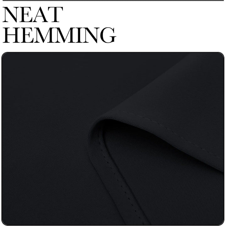 Black Room-Darkening Curtains, 52 x 120 in, Set of 2 - Just Closeouts Canada Inc.