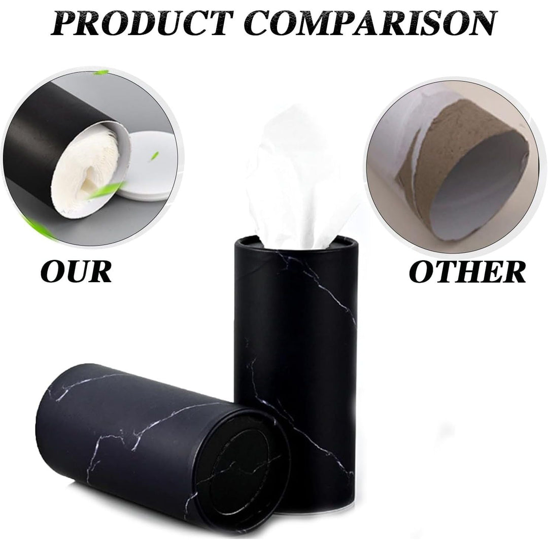 Black Round Car Cup-Holder Tissue Canister - Just Closeouts Canada Inc.X004MORGUD