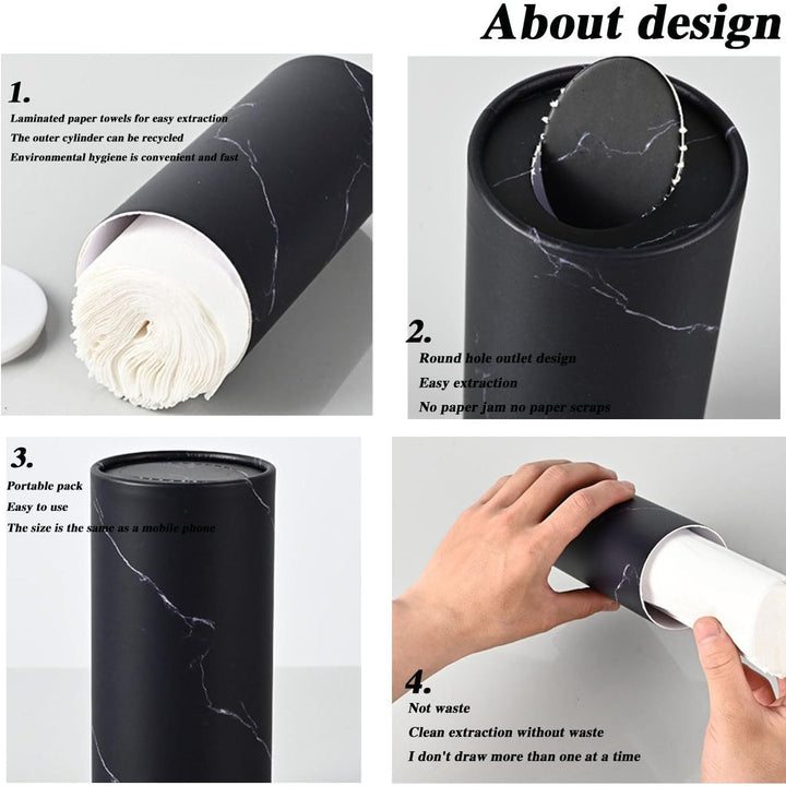 Black Round Car Cup-Holder Tissue Canister - Just Closeouts Canada Inc.X004MORGUD
