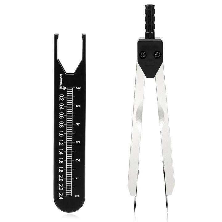 Black Stainless Steel ECG Caliper with Ruler Cover - Just Closeouts Canada Inc.X00482CPY1