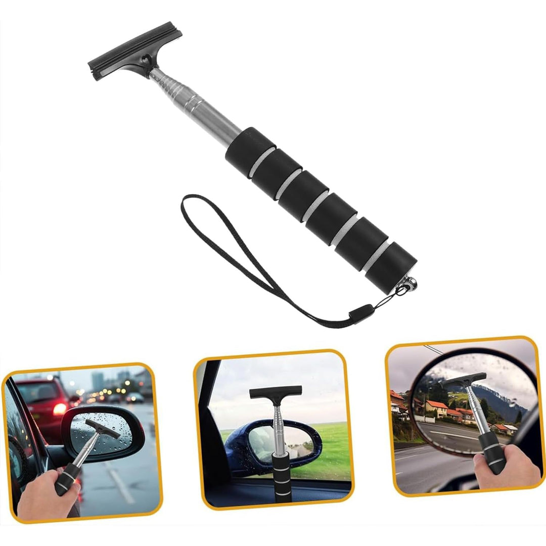 Black telescopic car mirror wiper, view 3