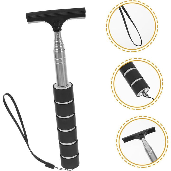 Black telescopic car mirror wiper, view 4