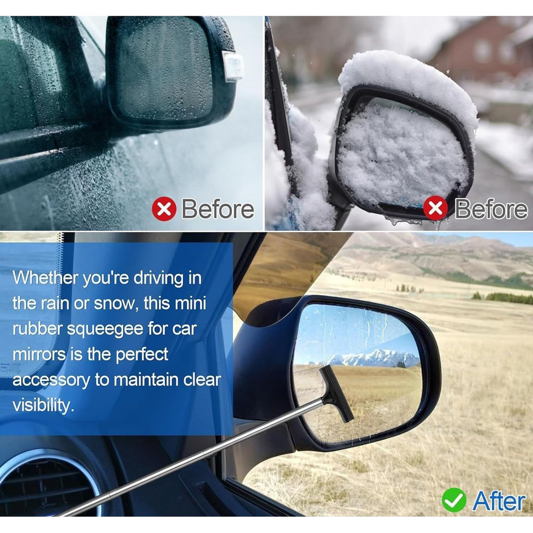 Black telescopic car mirror wiper, view 5