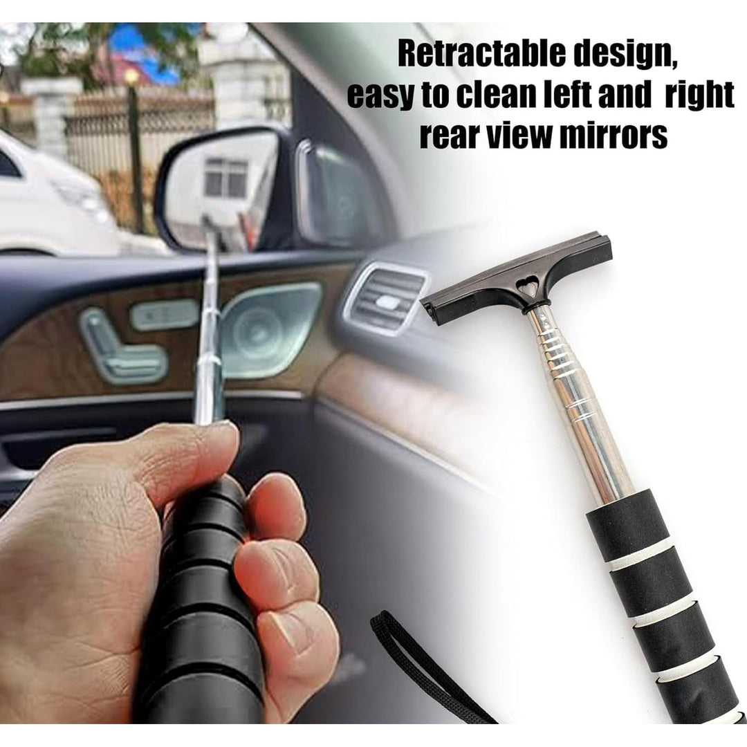 Black telescopic car mirror wiper, view 6