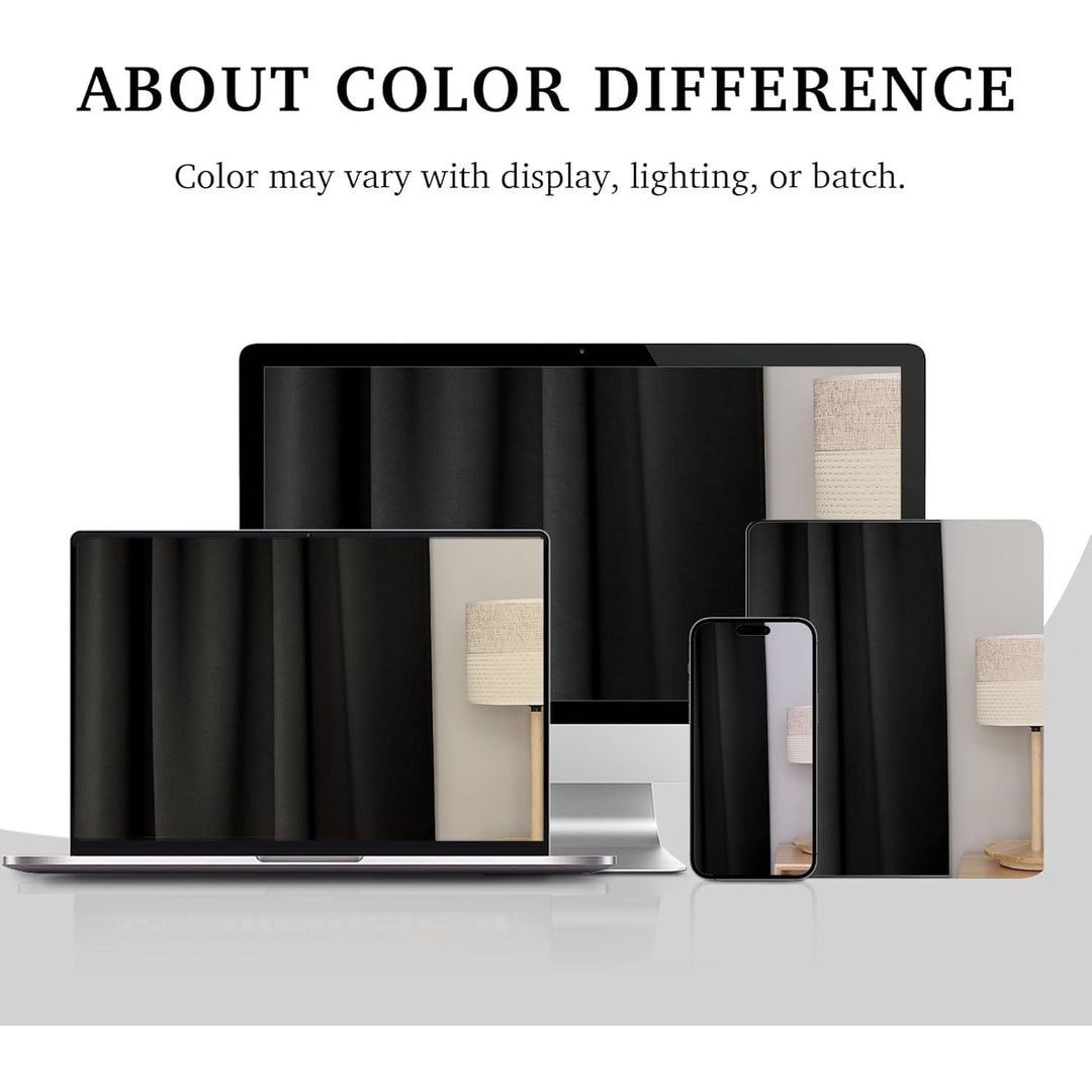 Blackout Curtains 2 Panels for Bedroom - Halloween Thermal Insulated Grommet Blackout Curtains 63 Inches Long for Living Room/Kitchen Rideaux occultants (2 Panels,W42 x L63 - Inch,Black) - Just Closeouts Canada Inc.