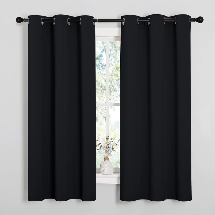 Blackout Curtains 2 Panels for Bedroom - Halloween Thermal Insulated Grommet Blackout Curtains 63 Inches Long for Living Room/Kitchen Rideaux occultants (2 Panels,W42 x L63 - Inch,Black) - Just Closeouts Canada Inc.