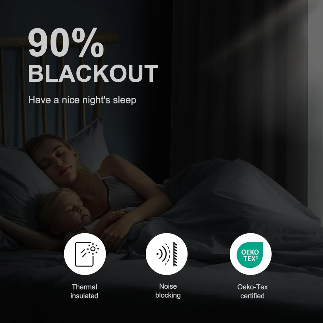 Blackout Curtains 2 Panels for Bedroom - Halloween Thermal Insulated Grommet Blackout Curtains 63 Inches Long for Living Room/Kitchen Rideaux occultants (2 Panels,W42 x L63 - Inch,Black) - Just Closeouts Canada Inc.