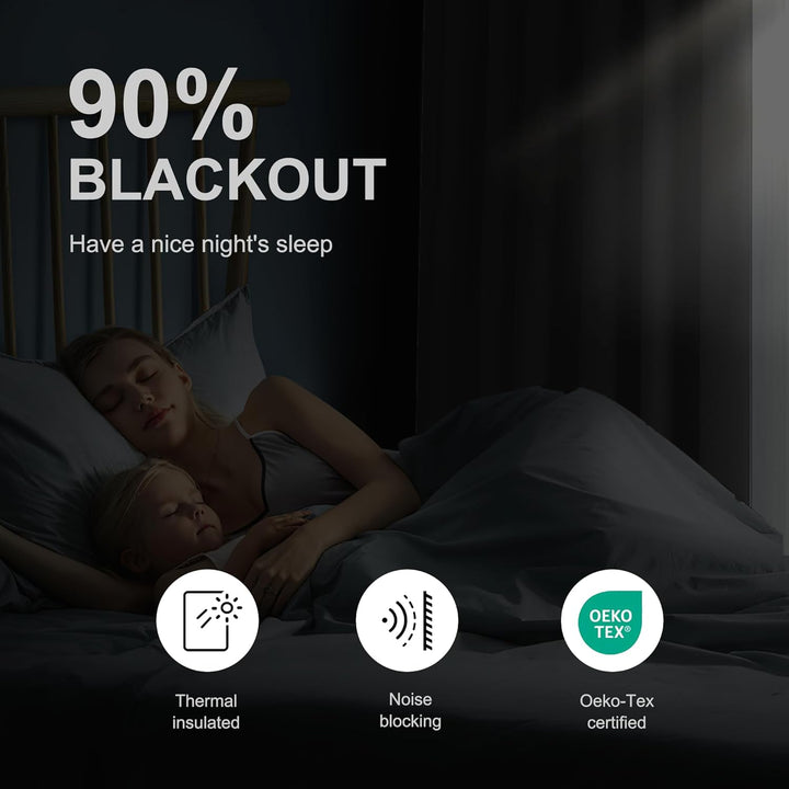 Blackout Curtains 2 Panels for Bedroom - Halloween Thermal Insulated Grommet Blackout Curtains 63 Inches Long for Living Room/Kitchen Rideaux occultants (2 Panels,W42 x L63 - Inch,Black) - Just Closeouts Canada Inc.