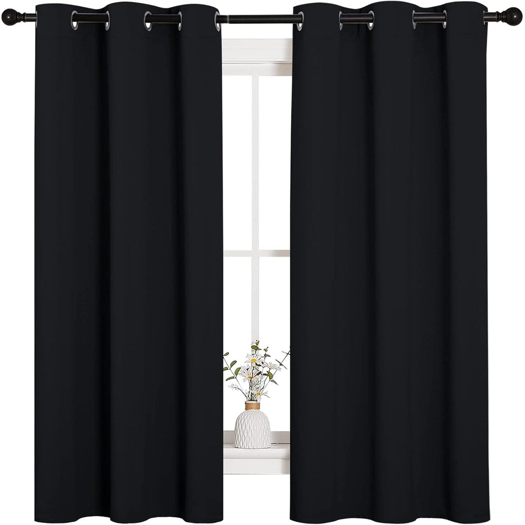 Blackout Curtains 2 Panels for Bedroom - Halloween Thermal Insulated Grommet Blackout Curtains 63 Inches Long for Living Room/Kitchen Rideaux occultants (2 Panels,W42 x L63 - Inch,Black) - Just Closeouts Canada Inc.