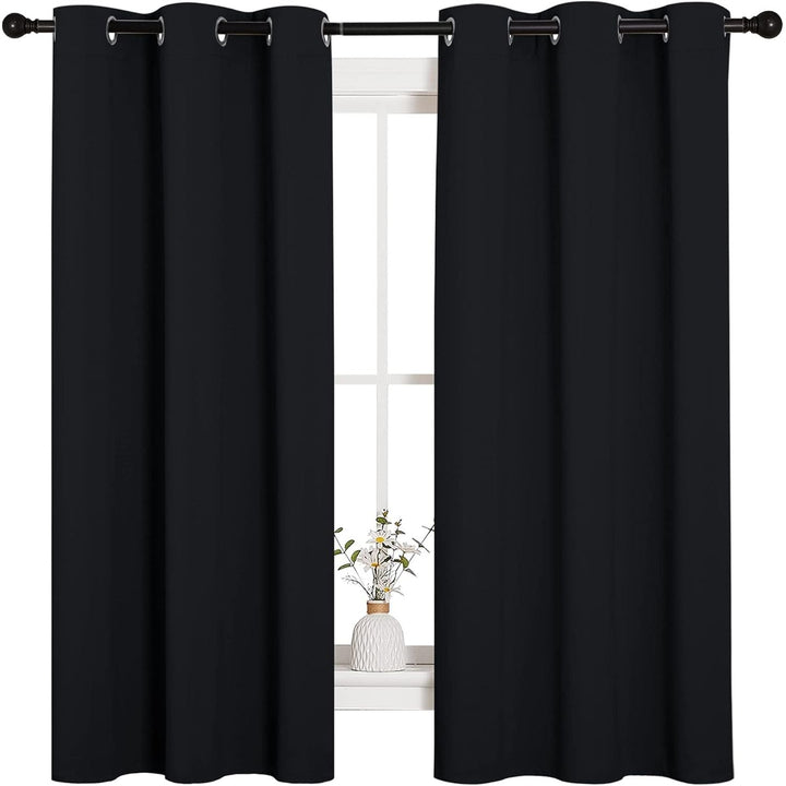 Blackout Curtains 2 Panels for Bedroom - Halloween Thermal Insulated Grommet Blackout Curtains 63 Inches Long for Living Room/Kitchen Rideaux occultants (2 Panels,W42 x L63 - Inch,Black) - Just Closeouts Canada Inc.