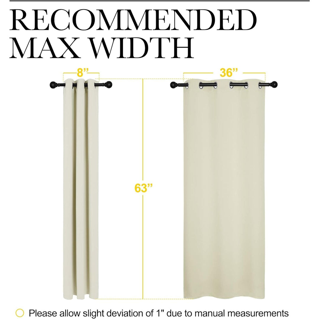 Blackout Curtains 2 Panels for Bedroom - Thermal Insulated Grommet Blackout Curtains 63 Inches Long for Living Room/Kitchen Rideaux occultants (2 Panels, W42 x L63 - Inch,Beige) - Just Closeouts Canada Inc.