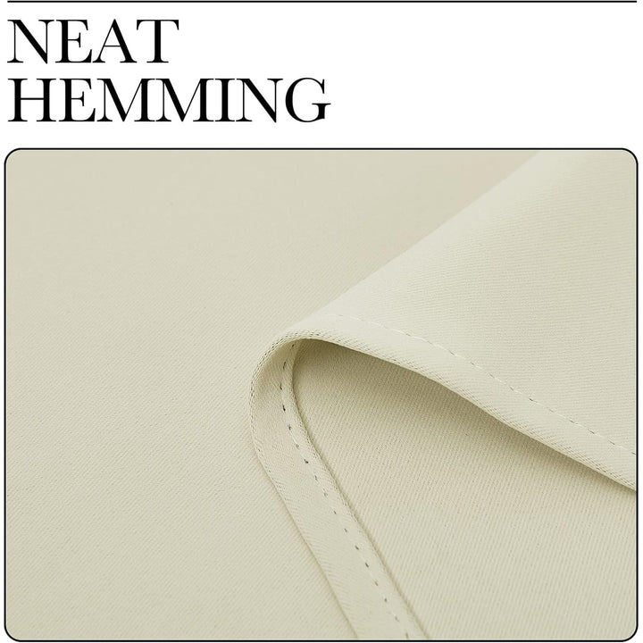 Blackout Curtains 2 Panels for Bedroom - Thermal Insulated Grommet Blackout Curtains 63 Inches Long for Living Room/Kitchen Rideaux occultants (2 Panels, W42 x L63 - Inch,Beige) - Just Closeouts Canada Inc.