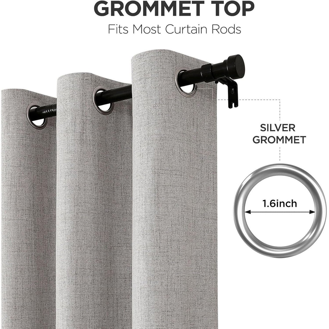 Blackout Curtains 96 Inches Long Blackout Curtains 2 Panels, Thermal Insulation Noise Reducing Room Darkening Opaque Curtains for Bedroom Living Room Window, Privacy Protection 2 Panels Set - Just Closeouts Canada Inc.X002V2SMFV