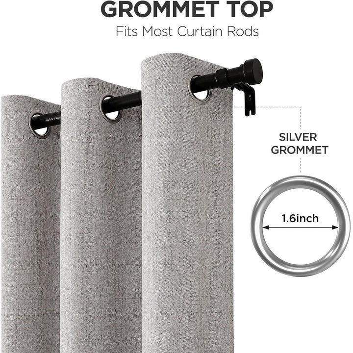 Blackout Curtains 96 Inches Long Blackout Curtains 2 Panels, Thermal Insulation Noise Reducing Room Darkening Opaque Curtains for Bedroom Living Room Window, Privacy Protection 2 Panels Set - Just Closeouts Canada Inc.X002V2SMFV
