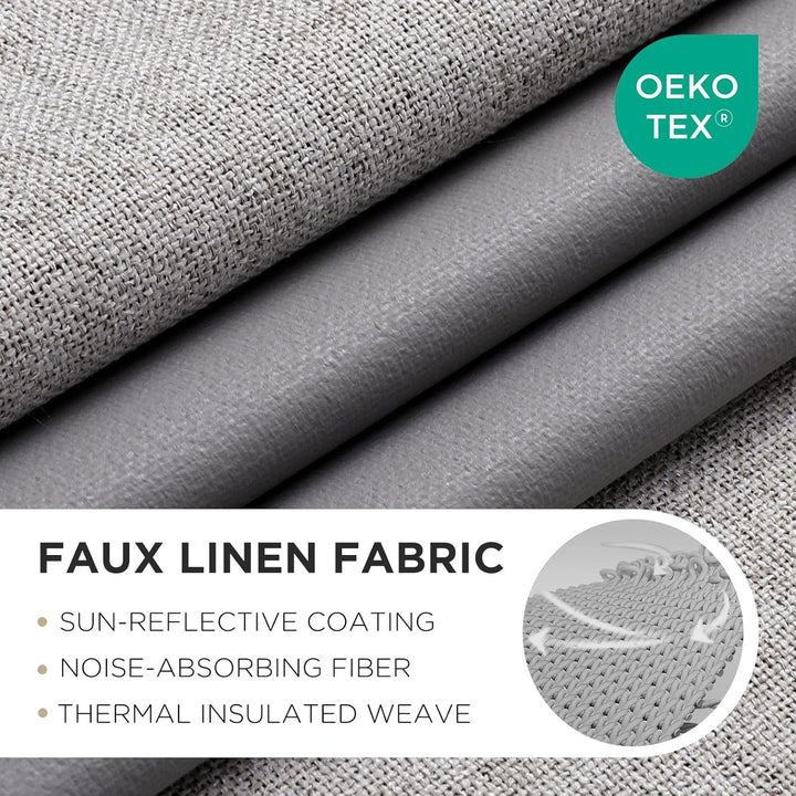 Blackout Curtains 96 Inches Long Blackout Curtains 2 Panels, Thermal Insulation Noise Reducing Room Darkening Opaque Curtains for Bedroom Living Room Window, Privacy Protection 2 Panels Set - Just Closeouts Canada Inc.X002V2SMFV