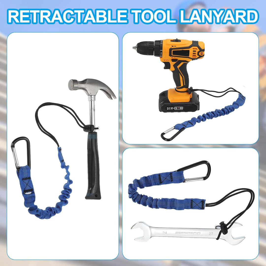 Blue 3-Foot Retractable Tool Lanyards, 12-Pack - Just Closeouts Canada Inc.