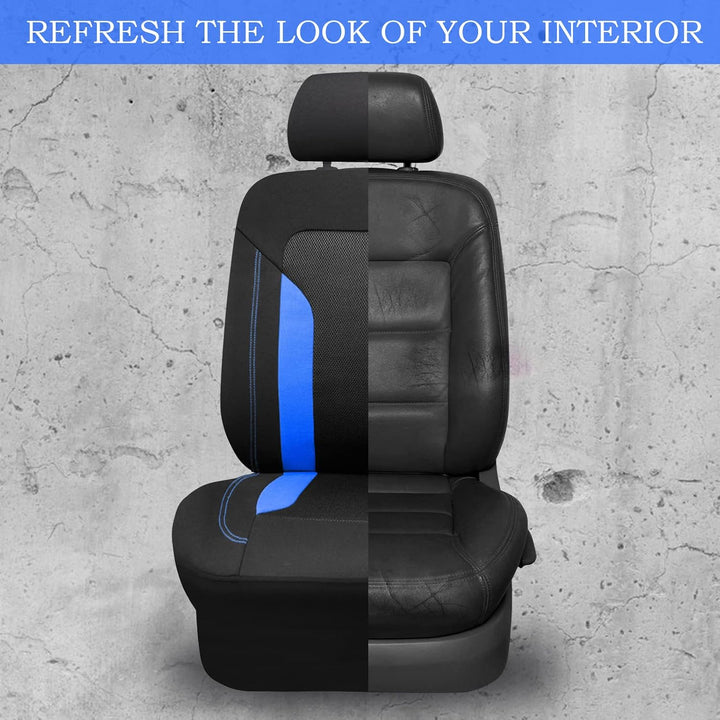Blue & Black Breathable Mesh Car Seat Cover Set, Front & Rear - Just Closeouts Canada Inc.