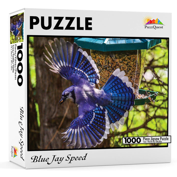 Blue Jay Speed Fine Art Jigsaw Puzzle 1000 Pieces for Adults and Teens by PuzzQuest - Just Closeouts Canada Inc.860007402715