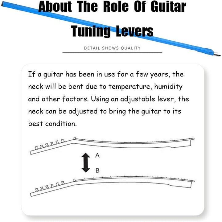 Blue 42 cm two-way guitar truss rod and L wrench, view 3