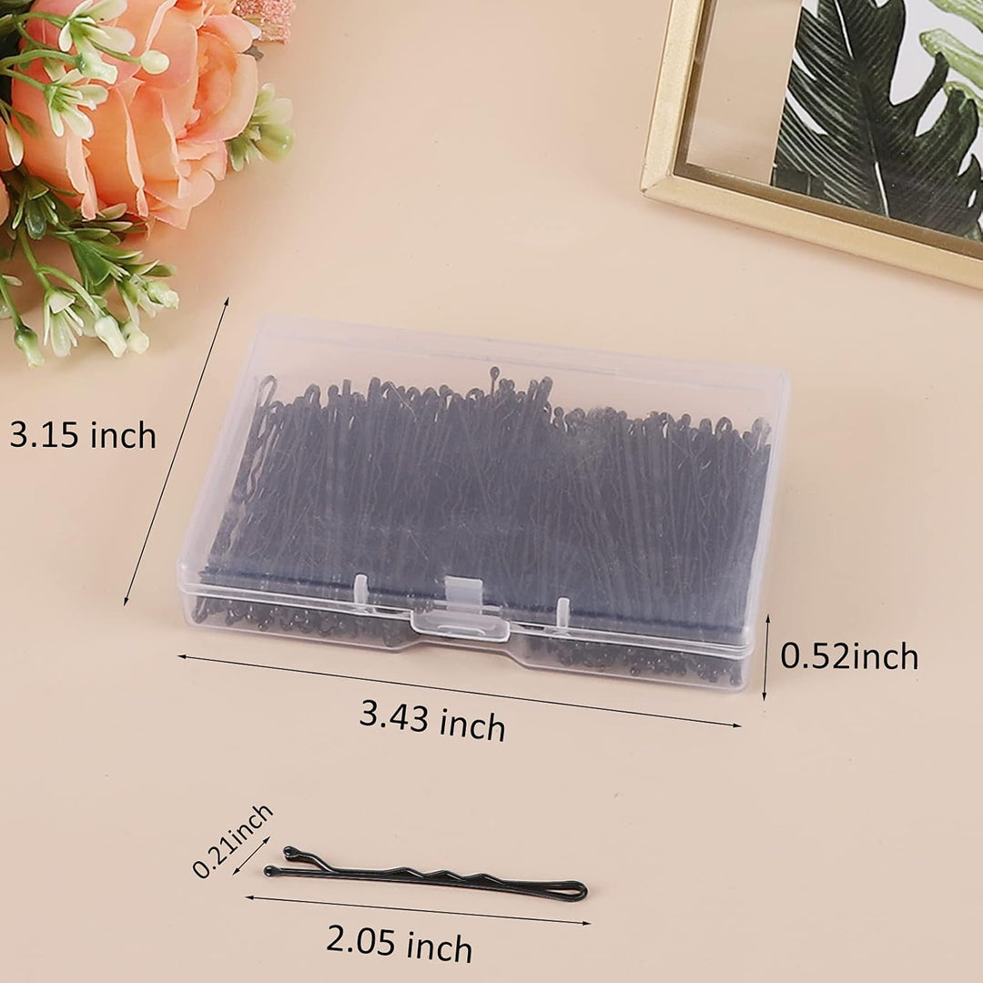 Bobby Pins, 200Count Black Hair Pins Hairpins with Box for Women Lady Girls Kids Hair Pin Invisible Wave Hairgrip Barrette Hairclip Bulk Hair Accessories (Black,2.2 Inch) - Just Closeouts Canada Inc.