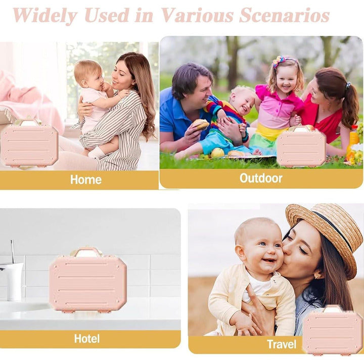 Bottle Brush Set, 6 in 1 Bottle Cleaner Kit with Silicone Bottle Brush, Nipple Cleaner Brush, Straw Brush, Soap Dispenser, Storage Box,Bottle Drying Rack for Home and Travel (Pink) - Just Closeouts Canada Inc.